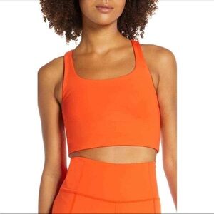 Girlfriend Collective Paloma Sports Bra in Orange / Red sz XS
